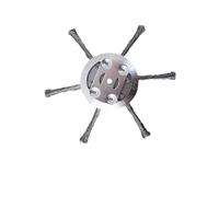 OOOVAVNE Testina di Taglio dell'erba in Filo d'Acciaio da 6 Pollici, Spazzola for diserbo da Giardino con Filo di Taglio da 3/6, 1 Pezzo(B)