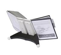 OOPDNEGAK Espositore Tavolo Compatto Resistente - Portadocumenti con Apertura A Ribalta, Organizer Riferimento, Sistema Riferimento Tavolo, Espositore per Cataloghi 5/10/20 Tasche(20 Boards)