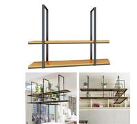 OOPDNEGAK Mensola Da Soffitto - Portabicchiere Da Vino Sospeso Al Soffitto, Mensola Sospesa A Parete, Supporto For Piante Sospese In Ferro Battuto(100cm)