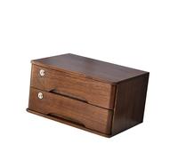 OOPDNEGAK Mobiletto Scrivania Per Documenti, Scatola Portaoggetti Scrivania In Legno Massello Con Cassetti Con Serratura, Organizer Per Documenti A4/ricevute, Mobiletto Organizer Scrivanias(2 drawer)