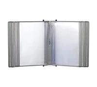 OOPDNEGAK Organizer Riferimento Montaggio Parete - Espositore Cataloghi, 20 Tasche Espositive Fronte-Retro, Sistema Riferimento Visualizzazione Tavolo, Cartella Espositiva Tavolo(Gray)
