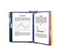 OOPDNEGAK Organizzatore Riferimento Montaggio Parete -10 Tasche Espositive Fronte-Retro, Sistema Riferimento Visualizzazione Tavolo, Organizzatore Riferimento Morsetto Scrivania,