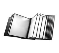 OOPDNEGAK Organizzatore Riferimento Tavolo - Supporto Tavolo Riferimento Durevole Salvaspazio, 10 Tasche Esposizione Entrambi Lati, Supporto Documenti con Capovolgi Trova