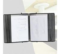 OOPDNEGAK Organizzatore Scrivania Documenti - Espositore Fogli Mobili Consultazione Rapida, 10 Pagine Doppia Faccia, Sistema Visualizzazione Parete, per Documenti in Formato A4