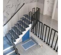 OOPDNEGAK Passamano per Scale Metallo - Corrimano A Ringhiera per Scale, Tipo U/M, Barra di Supporto di Sicurezza per Anziani, Recinzione per Balconi Interni/Esterni(Black-M,65CM(2.13FT))