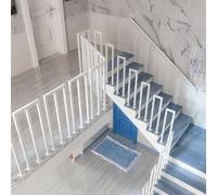 OOPDNEGAK Passamano per Scale Metallo - Corrimano A Ringhiera per Scale, Tipo U/M, Barra di Supporto di Sicurezza per Anziani, Recinzione per Balconi Interni/Esterni(White-M,65CM(2.13FT))