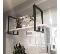 OOPDNEGAK Portabicchieri da Vino A Parete - Portabottiglie in Legno Massello Soffitto, Portaoggetti Sospeso Vintage, Portaoggetti Decorativo Parete, Portavasi Sospeso per Esterni(A,80 * 30 * 50cm)