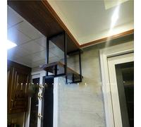 OOPDNEGAK Portabicchieri da Vino A Parete - Portabottiglie in Legno Massello Soffitto, Portaoggetti Sospeso Vintage, Portaoggetti Decorativo Parete, Portavasi Sospeso per Esterni(B,120 * 30 * 50cm)