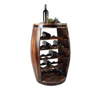 OOPDNEGAK Portabottiglie For Vino - Refrigeratore For Vino Da Terra, Mobile Divisorio In Legno Massello, Espositore For Botti, Ripiano Portaoggetti For Vino For Casa/bar/bancone(55 * 55 * 70cm)