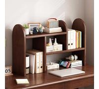 OOPDNEGAK Scaffale Da Scrivania Espandibile, Scaffales Organizer Da Scrivania, Scaffale In Legno Da Appoggio Multifunzionale, Piccolo Scaffales Da Tavolo Per Libri, Piante Accessori(Brown)