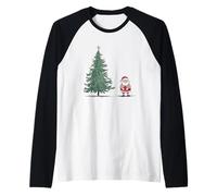 Oops Ho dimenticato Babbo Natale Albero di Natale Maglia con Maniche Raglan