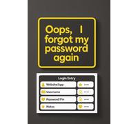 Oops, I Forgot My Password Again: Login Tracker Notebook for Websites, Emails & Accounts | Internet Password Organizer | Internet Password Log for ... Keeper | Password Record Book | 6"x9"