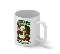 Oops I Got Another Book Holiday Reading Mug - Funny Christmas Goose Book Lover Gift - Cute Bookworm Coffee Cup Bianco tazza di caffè Mug