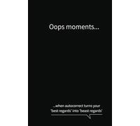 Oops moments when autocorrect turns your 'best regards' into 'beast regards': Black cover minimalist business notebook journal funny quote