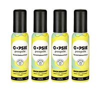 Oopsie Poopsie Lemon Bergamot Before & After You Go Water Spray da 2 oz Set regalo da 4 pacchetti - Eliminatore odore portatile