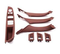 OOPUHKSY Guida A Sinistra LHD Maniglia Per Porta Interna Per Auto Pull Trim Accessori 7 Pezzi Per Serie 5 F10 F18 523 525 528 (Redbrown)