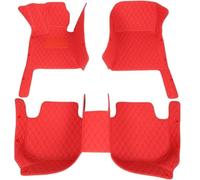 OOPUHKSY Tappetini Auto in Similpelle 3D Personalizzati Accessori Interni per F&iat per Egea 2016 2017 2018 2019 2020 2021 2022(Red)