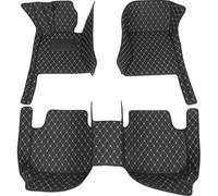 OOPUHKSY Tappetini Auto in Similpelle 3D Personalizzati Accessori Interni per F&iat per Egea 2016 2017 2018 2019 2020 2021 2022(Black White)