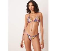 OOSC - Comic Book Candy - Slip bikini rosa con allacciatura laterale-Multicolore XL