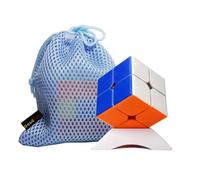 Oostifun 249 V2 2x2 senza adesivo 249 2x2x2 Cube Puzzle rompicapo Twist con una borsa cubo e un treppiede cubo
