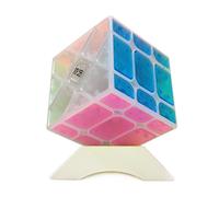 Oostifun Cristallo di ghiaccio trasparente cubo multicolore girevole 3D puzzle (Fischer Yileng Mod forma 3x3 cubi)
