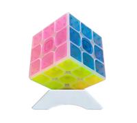 Oostifun Cristallo di ghiaccio trasparente cubo multicolore girevole puzzle 3D (standard 3x3x3)