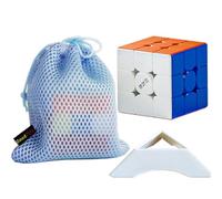 Oostifun M Pro 3x3x3 Jingying versione puzzle del cubo Smooth Twist Puzzle Brain Teaser Superficie opaca 7 livelli di distanza tra le assi Puzzle di regolazione con un treppiede e piccola borsa