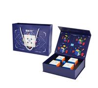 Oostifun MoYu MOFANGJIAOSHI CUBING CLASSROOM MFJS Meilong M Pacchetto Puzzle specifico 2x2 M 3x3 M 4x4 M 5x5 M Cube Smooth Cube Set con confezione regalo + quattro treppiedi cubi