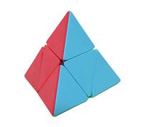 Oostifun OJIN MO FANG GE Pyraminx 2x2 Cubo senza adesivo Piramide MoFangGe 2x2 Triangolo Cubo puzzle tetraedro a quattro assi con treppiede cubo (2x2 Stickerless)