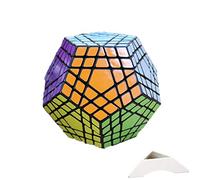 Oostifun Shengshou 5 x 5 Gigaminx Megaminx Rompicapo a forma di cubo, con 12 superfici, completo di supporto