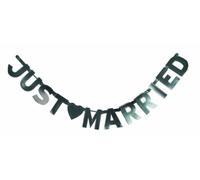 OOTB 719181 Just Married - Striscione Nozze, Argento, 1.6 m