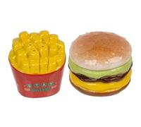ootb Sale e Pepe Shaker a forma di hamburger e patatine fritte, Silicone Ceramica, FOOD_SHAKER