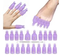 OOTDAY Set di 20 fermagli per unghie, doppio cursore per unghie e smalto per unghie dei piedi, colore: viola