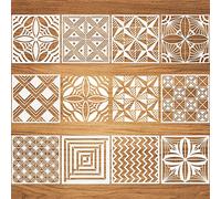 OOTSR 10 Pezzi Stencil Geometrici per Pittura Muro Riutilizzabile, 15x15cm Stencil Plastica Disegno per Parete Artigianato Mobili Scrapbooking Pavimenti, Decorazioni per la Casa DIY