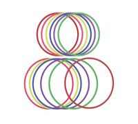 OOTSR 12 Pezzi Anelli di Lancio in plastica per Giochi di Anelli Toss, 18cm e 25 cm, Giochi di Pratica di velocità e agilità, Giochi di Partito, Carnevale, Giardino(2 Taglie, 6 Colori)