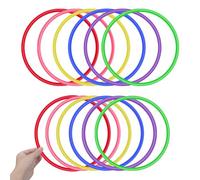 OOTSR 12pz Anelli di Lancio in Plastica per Giochi di Anelli Toss, Pratica di Velocità e Agilità, Giochi di Partito, Carnevale, Feste in Giardino, Compleanni(22cm, 6 Colori)