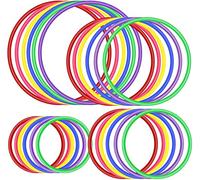 OOTSR 24pz Anelli di Lancio in plastica per Giochi di Anelli Toss, Giochi di Pratica di velocità e agilità, Giochi di Partito, Carnevale, Giardino, Dentro Fuori (Dimensione grande)