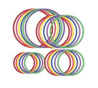 OOTSR 24pz Anelli di Lancio in plastica per Giochi di Pratica di velocità e agilità, Carnevale, Giardino, Dentro Fuori (4 Taglie, 6 Colori)