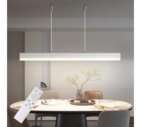 OOWOLF Lampada a Sospensione LED con il telecomando,40 W 3000-6000 K Regolabile,Lampadario Cucina,120 CM,Lampadario Regolabile in Altezza per Ufficio,Soggiorno,Tavolo da Pranzo