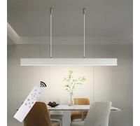 OOWOLF Lampada a Sospensione LED con il telecomando,40 W 3000-6000 K Regolabile,Lampadario Cucina,120 CM,Lampadario Regolabile in Altezza per Ufficio,Soggiorno,Tavolo da Pranzo