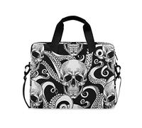 OOWOW Borsa Del Computer Portatile per Le Donne Uomini Cranio Polpo Tentacolo Leggero Valigetta 14 15.6 16 pollice Laptop Sleeve Caso Del Manicotto Del Computer Borsa Messenger