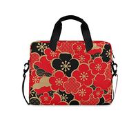 OOWOW Borsa Del Computer Portatile per le Donne Uomini Vintage Giapponese Fiore Ciliegio Floreale Leggero Cartella 14 15.6 16 pollice Laptop Sleeve Caso Del Manicotto Del Computer Borsa Messenger