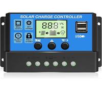 OOYCYOO 30A 12V 24V regolatore di carica solare automatico Controller PWM LCD Dual USB 5V uscita pannello solare regolatore fotovoltaico