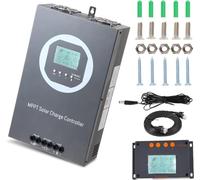 OOYCYOO Regolatore di Carica Solare MPPT da 100A, 12V, 24V, 36V, 48V Auto Regolatore Solare, Ingresso PV, Max 150V, 5000W, Sistema da 48V, Adatto per Batterie al Piombo Acido e al Litio+LCD485(1.5M)
