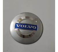 OOzie Confezione da 4 Coprimozzi Ruota per Volvo,Coprimozzi Auto Adesivo Copricerchio Copertura Centrale Ruota Auto Adesivo Badge Copertura Protezione Cerchio,Silver-56MM