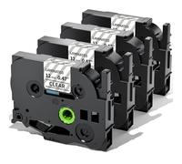 Oozmas Nastri Compatibile con Brother TZe-131 Nero su Trasparente