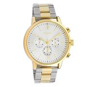 Oozoo C10547 - Orologio unisex con cinturino a maglie in acciaio inox, 42 mm, bicolore