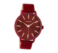Oozoo Donna Polso Rosso Analogico C10618 Timepieces Cinturino IN Pelle UOC10618