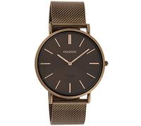 Oozoo - Orologio da donna - C20004, Caffè Marrone - Logo Rosa, Bracciale