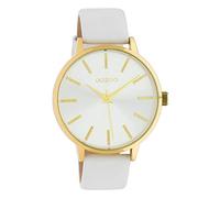 Oozoo Orologio da donna con cinturino in pelle 42 mm Colours of Unicolor, oro-argento, cinghia